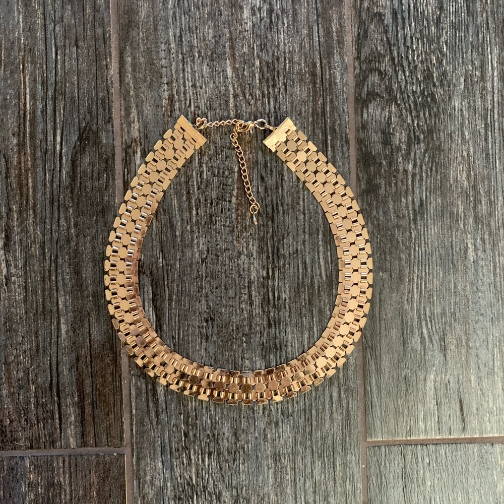 Rose gold fashion chainmail necklace